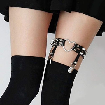 GARGALA Plus Size Leather Thigh Garter Belt for Women