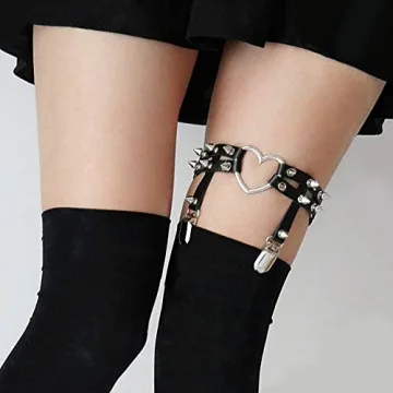 GARGALA Plus Size Leather Thigh Garter Belt for Women