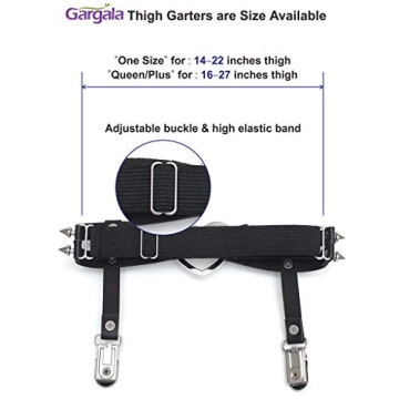 GARGALA Plus Size Leather Thigh Garter Belt for Women