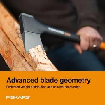 Fiskars X15 Splitting Axe, Tree Branch Cutter and Wood Splitter (23.5-Inch Axe) with Shock-Absorbing Handle