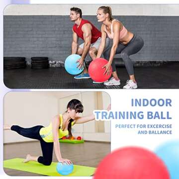 Civaner 2 Pack of 5 Inch PVC Made Dodgeball Balls, Red Blue, Suitable for Kids Outdoor Play, Exercise, Yoga