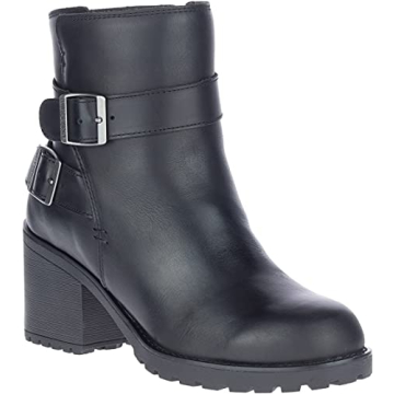 HARLEY-DAVIDSON FOOTWEAR Women's Lalanne Double Strap Motorcycle Boot, Black, 10