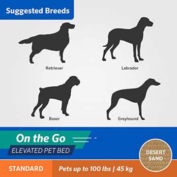 On The Go Pet Bed - Desert Sand - Large (36" x 36")