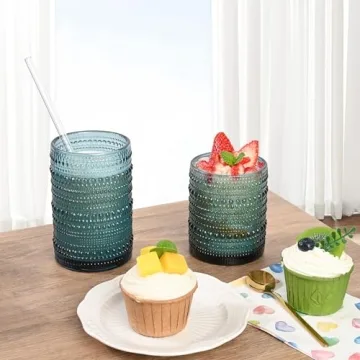 ZMOWIPDL Vintage Glassware Set of 12 Elegant Drinkware