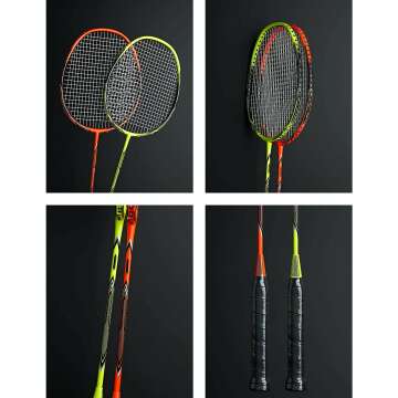 Carbon Fiber Badminton Rackets for Gym and Home