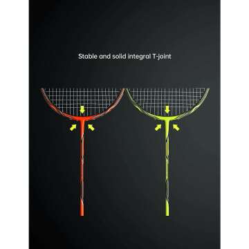 Carbon Fiber Badminton Rackets for Gym and Home
