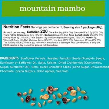 Enjoy Life Foods Seed and Fruit Mix, Peanut Free Trail Mix, Mountain Mambo, 39.12 Ounce (Pack of 24)