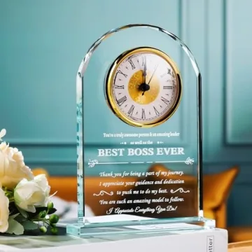 Office Desk Clock - Best Boss Ever Gift