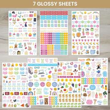 Bloom daily planners Newly Improved Classic Planner Sticker Sheets - 708 Stickers for Decorating, Pl...