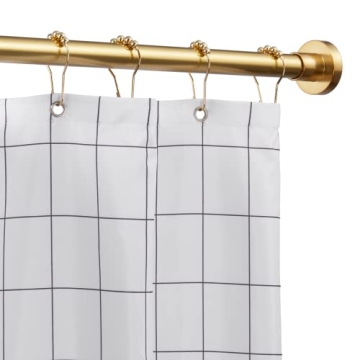 EBOATOP Shower Curtain Tension Rod - No Drill, Gold Finish