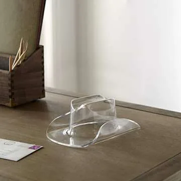 Huang Acrylic Small Clear Cowboy Hat | Perfect for Home Decor, Chip and Dip Serving Bowl, or Candy | Used for Decor, Dinning, Serving, Hosting | Durable Construction, Easy to Clean