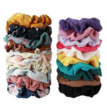 52 Pcs Velvet Hair Scrunchies Hair Bands for Women or Girls,Elastic Soft Ponytail Holder Hair Ties for Birthday, Party, Thanksgiving, Christmas