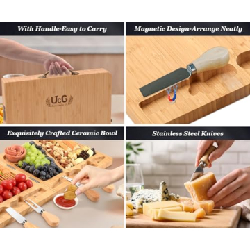 Bamboo Charcuterie Board Set - Unique Gift for Entertaining