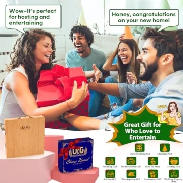 Bamboo Charcuterie Board Set - Unique Gift for Entertaining