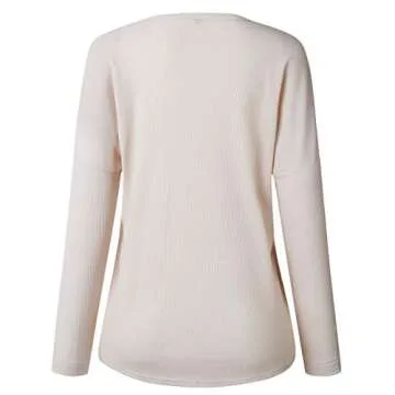 Famulily Women's Stylish Waffle Knit Tunic Top