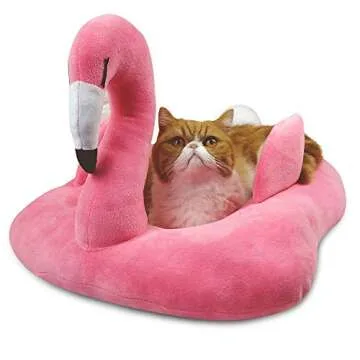 WarmShe Pet Cat Bed House Cute Banana, Warm Soft Punny Dogs Sofa Sleeping Playing Resting Bed, Lovely Pet Supplies for Cats Kittens (Large, Pink)