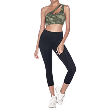 Sykooria Women's Stylish One Shoulder Sports Bra for Comfort