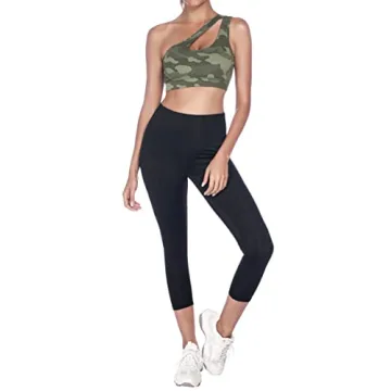 Sykooria Women's Stylish One Shoulder Sports Bra for Comfort