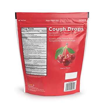 Amazon Basic Care Cherry Cough Drops, 160 count (Previously SoundHealth)