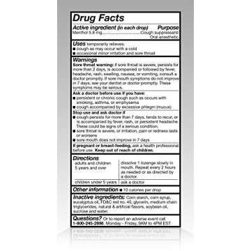 Amazon Basic Care Cherry Cough Drops, 160 count (Previously SoundHealth)