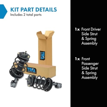 TRQ Front Strut & Coil Spring Assembly Set for 07-08 Lexus ES350, 06-12 Toyota Avalon, 07-11 Camry