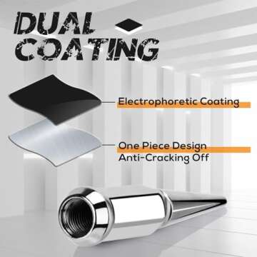 DYNOFIT 14x1.5 Wheel Spike Lug Nuts for Chevy and Ford