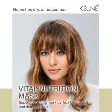 Keune Care Vital Nutrition Mask, Deep Moisturizing & Restorative Treatment for Dry or Damaged Hair, ...