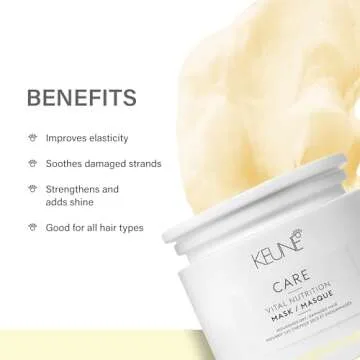 Keune Care Vital Nutrition Mask, Deep Moisturizing & Restorative Treatment for Dry or Damaged Hair, 6.8 Fl Oz