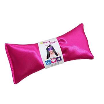 Happy Wraps Lavender Eye Pillow - Hot Cold Aromatherapy Satin Eye Mask for Yoga, Sleeping, Migraines...