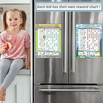 JJPRO Kids Reward Chart - Magnetic, Customizable Fun