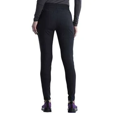 Form Scrub Pants for Women, Knit Drawstring Scrubs for Women CK095P, M Petite, Black