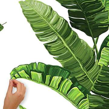 RoomMates Banana Leaf Decals for Smooth Surfaces