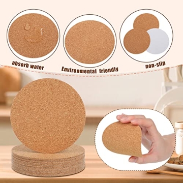 Self-Adhesive Cork Sheets for DIY Crafts and Coasters