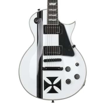 ESP LTD Iron Cross James Hetfield Signature Electric Guitar with Case, Snow White