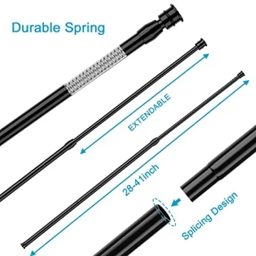 AIZESI Durable Spring Tension Curtain Rods – 2 Pack
