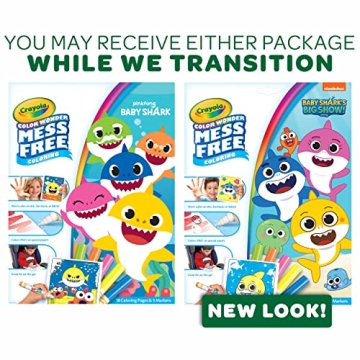 Crayola Baby Shark Mess Free Coloring Set for Toddlers
