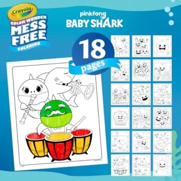 Crayola Baby Shark Mess Free Coloring Set for Toddlers