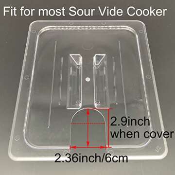 Sous Vide Container with Lid 11 Liter/12 Quarts for All Immersion Circulators Cookers