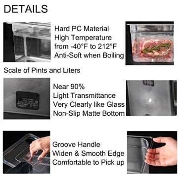 Sous Vide Container with Lid 11L for All Immersion Cookers