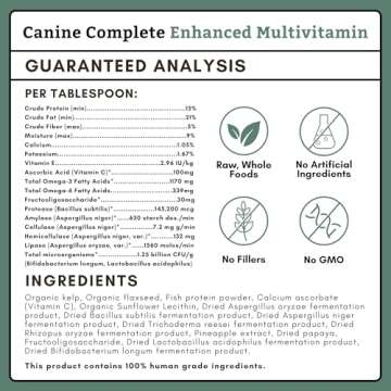 Wholistic Pet Organics Canine Complete Dog Multivitamin - 1 Lb - Nutrient-Rich Dog Vitamins and Supp...