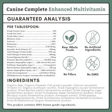 Wholistic Pet Organics Canine Complete Dog Multivitamin - 1 Lb - Nutrient-Rich Dog Vitamins and Supp...