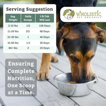 Wholistic Pet Organics Canine Complete Dog Multivitamin - 1 Lb - Nutrient-Rich Dog Vitamins and Supplements - Dog Multivitamin Powder for Immune System, Skin, Coat & Overall Health