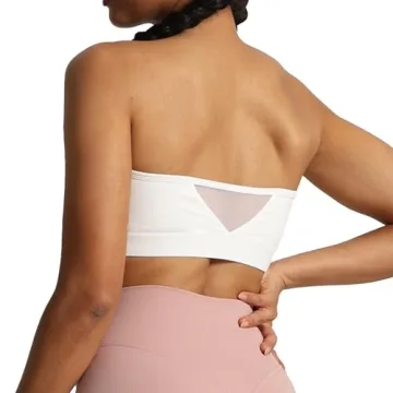 Aoxjox Women's Workout Strapless Bandeau Bra for Fitness