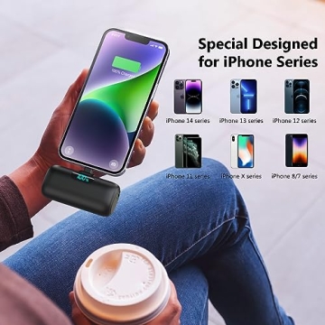 Mini Portable Charger 5000mAh Fast PD Charging LCD Display