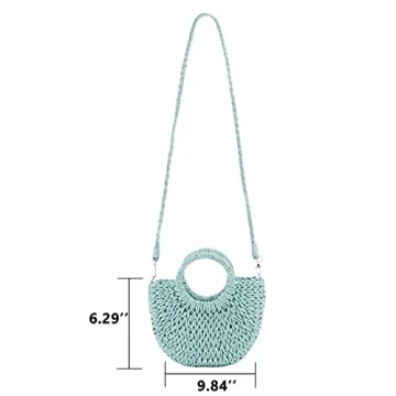 Stylish QTKJ Mini Rattan Straw Handbags for Summer Fun