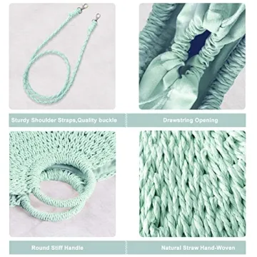 Stylish QTKJ Mini Rattan Straw Handbags for Summer Fun