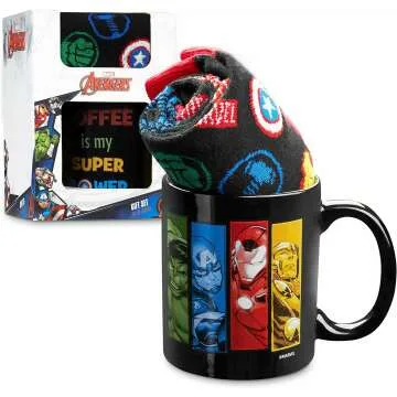 Marvel Avengers Mug and Socks Gift Set for Fans