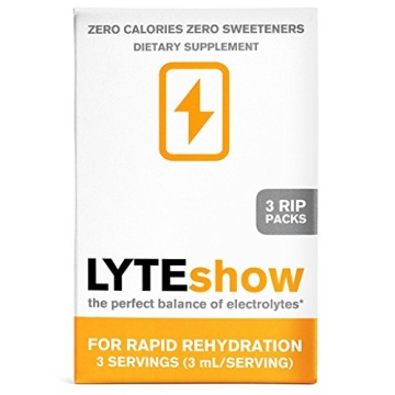 LyteShow Sugar-Free Electrolyte Supplement for Hydration and Immune Support - 3 Single Servings - Ke...