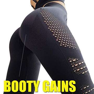 Women High Waisted Leggings Seamless Workout Yoga Pants Butt Lift Tummy Control S