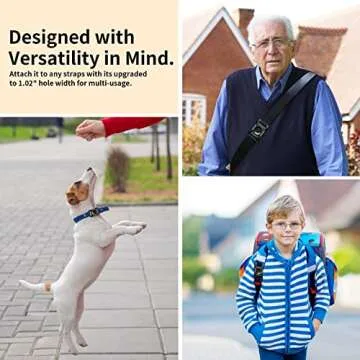 [2Pack] Waterproof Airtag Dog Collar Holder, Wear-resistant Anti-scratch Protective Airtag Holder Case Compatible with Pet Collar GPS Pet Trackers for Dogs Big Cats Backpack Strap etc